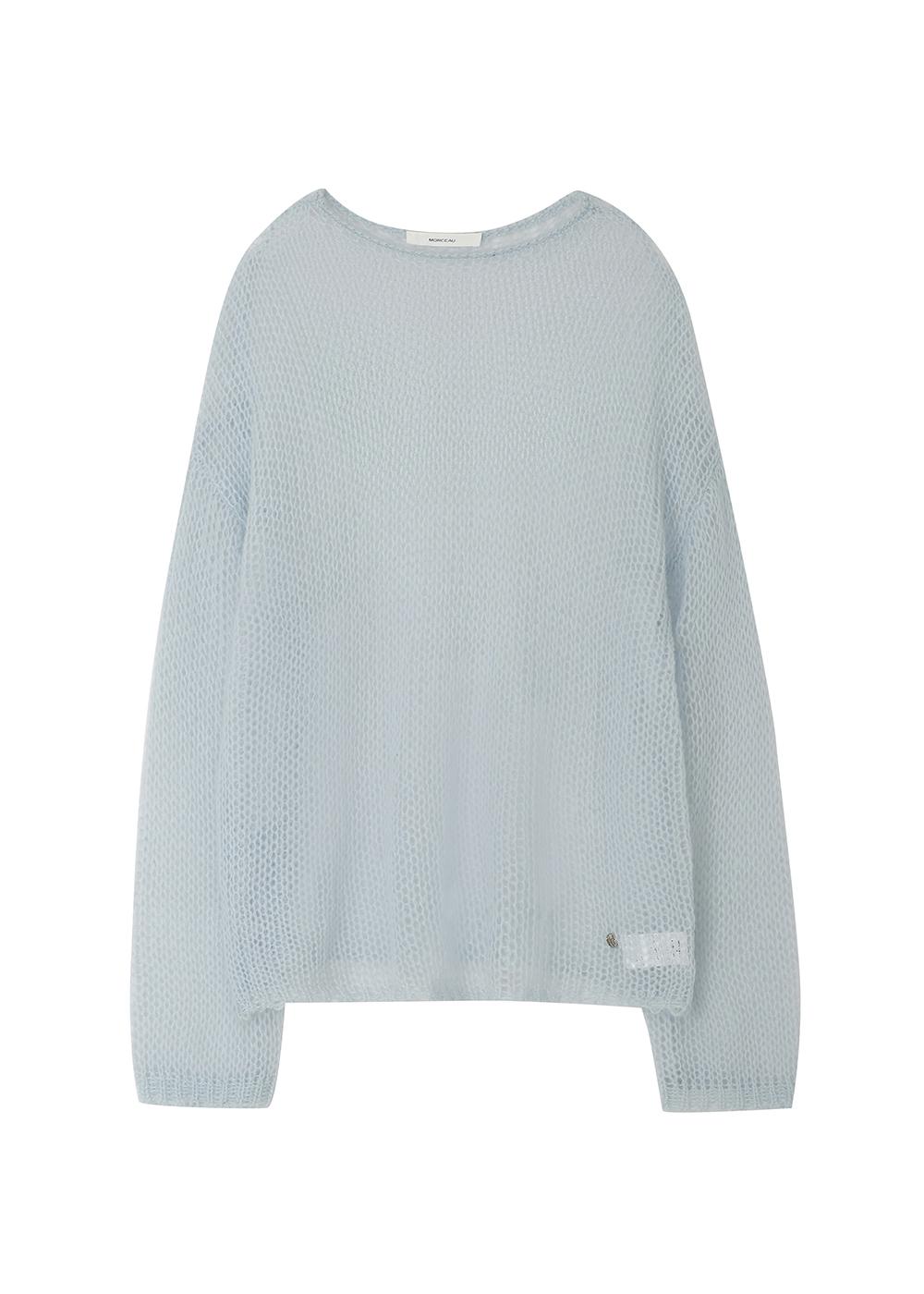 Mesh Mohair Sweater (light blue)