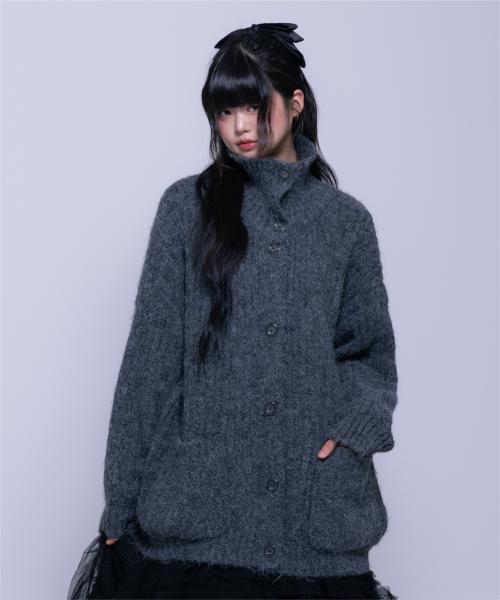 하이넥 헤비 가디건