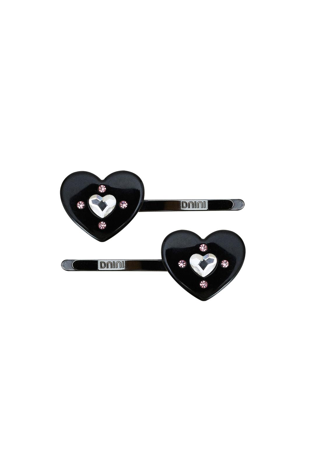 Heart hair slide(Black)