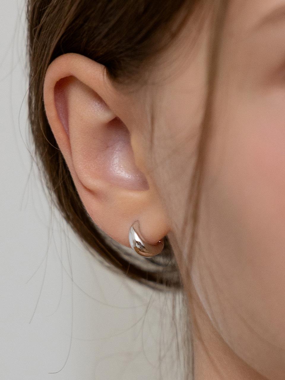 (실버925) 볼륨 드롭 후프 귀걸이 EC3225  S사이즈