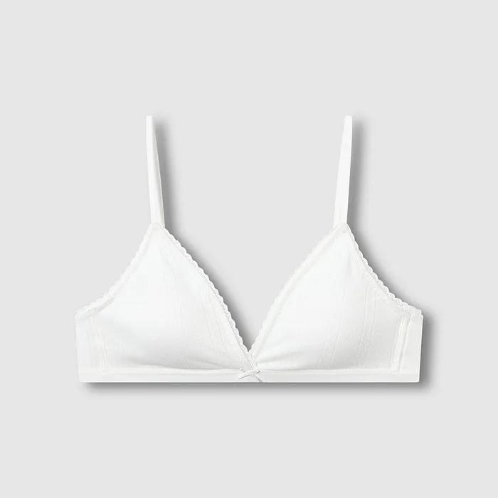 [JAJU/자주] 여 코튼 포인텔 브라렛_화이트