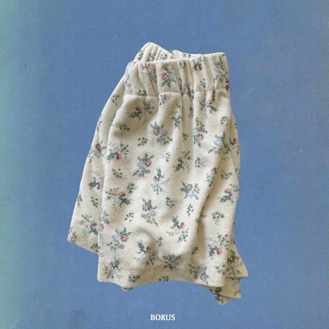 BORUS-플라워 테리 쇼츠