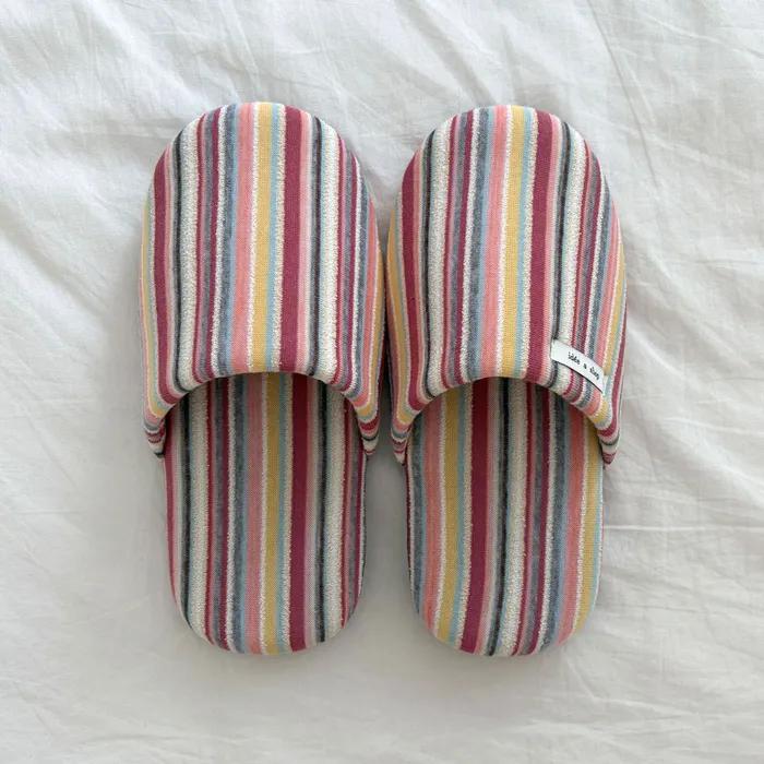 Multi Stripe Room Shoes / Pink 룸슈즈