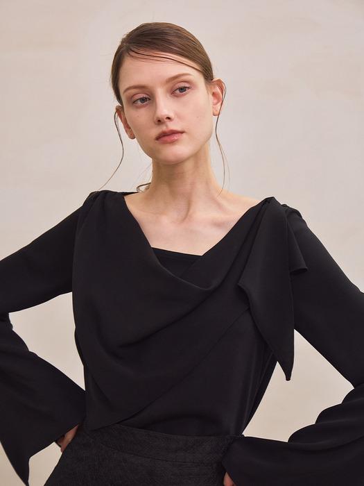 Bonita Scarf Blouse (Black)