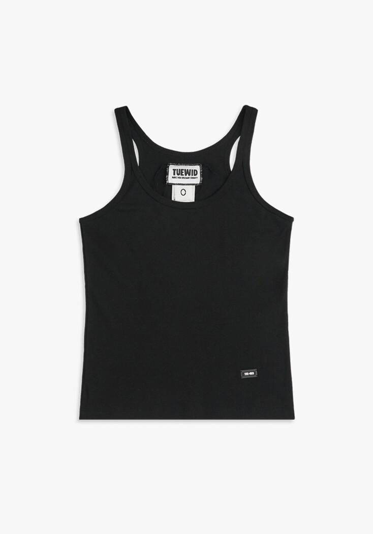 Jersey tank top in black