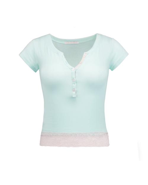 Baby powder lace tee (mint)