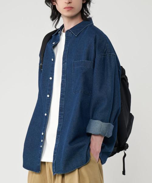 시티보이 빅오버핏 워시드 데님 셔츠 4Color