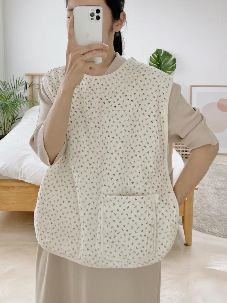 [nroo]엄마 턱받이 앞치마 침받이 수유가리개 성인수면조끼