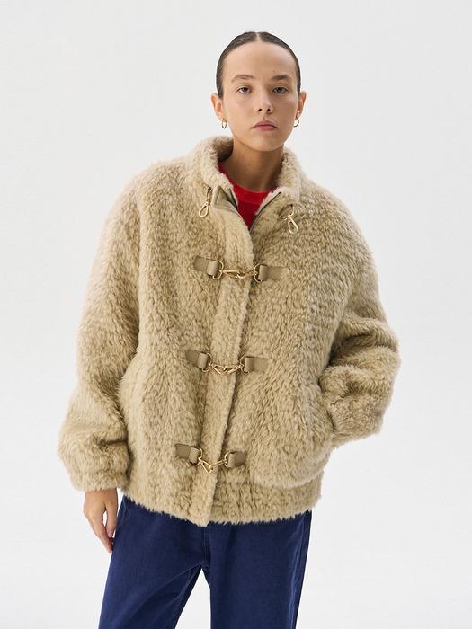 Eco Fur Jumper_Beige