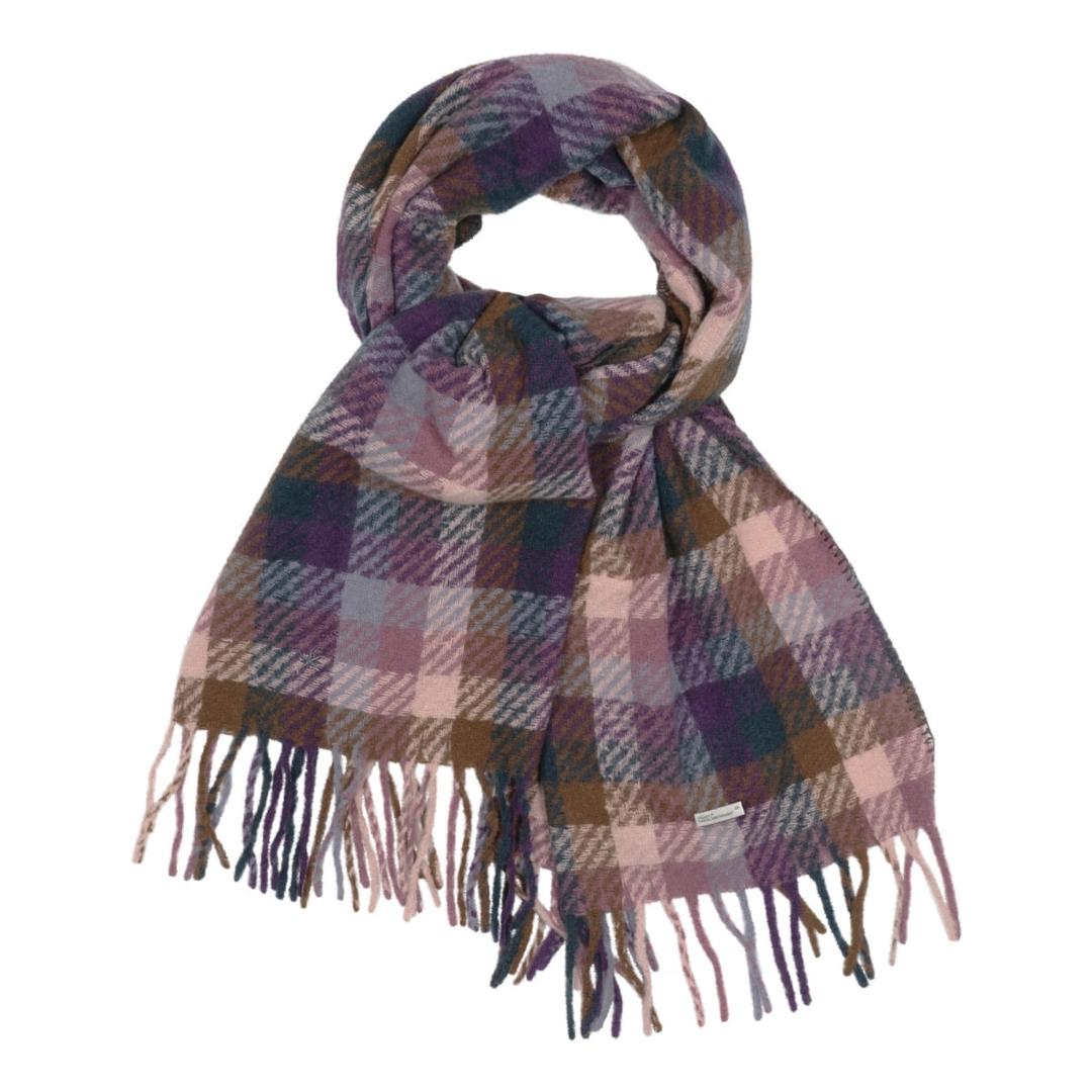 TCM mini logo check heavy muffler (purple/pink)