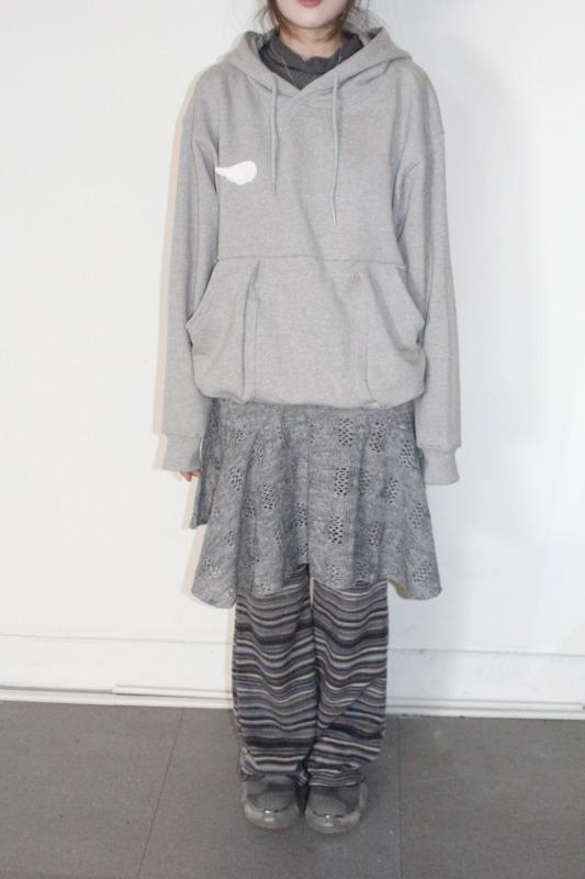 punching knit layered sk (2color)