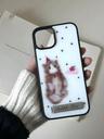 수심 Meow Lamp Case 고양이 램프 아이폰 케이스 수채화 폰 핑크 터프 그린