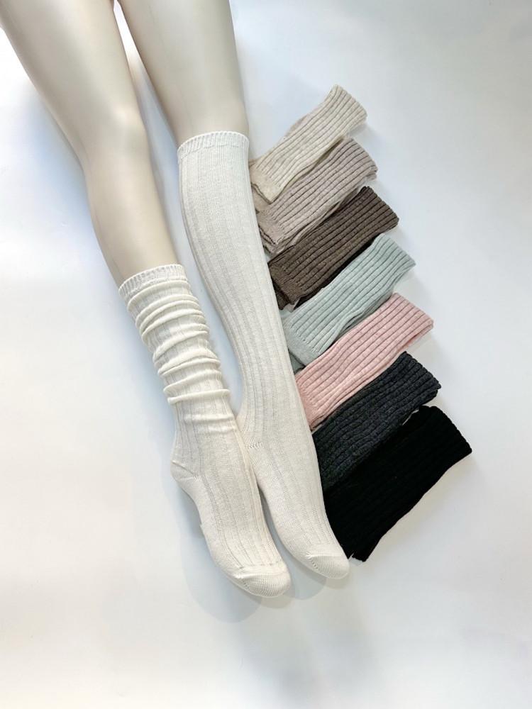 8컬러 캐시미어 울니트 니삭스 여자 패션 롱 반양말