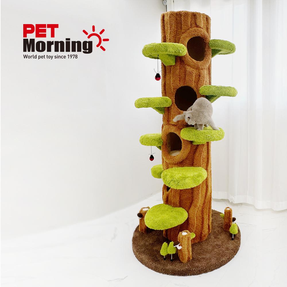 [무료배송] 펫모닝 5단 통나무 숨숨집 캣타워