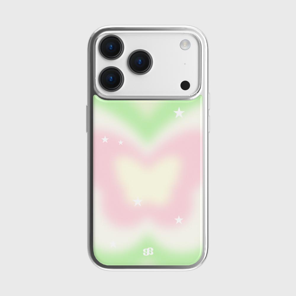 어프어프 [17 추가] 소프트 버터플라이 Silver 에폭시 범퍼 기본/맥세이프 케이스 아이폰 갤럭시 나비 감성 실버 폰케이스 실버