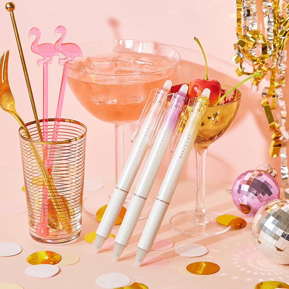 케세라메 프릭션 지워지는 반짝이 금 볼펜 파이롯트 0.7 한정판