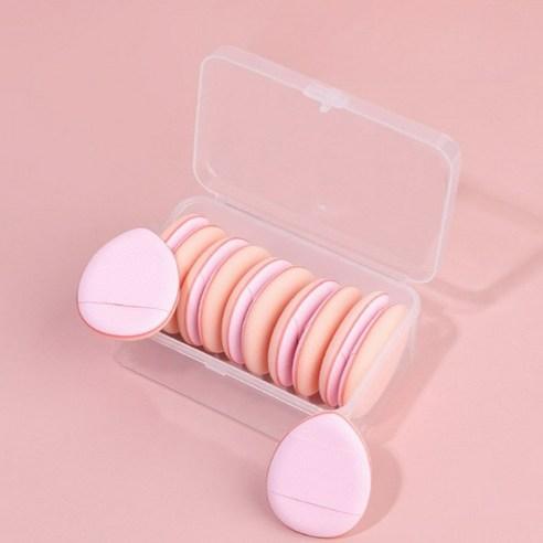 홈즈픽 메이크업 스펀지 미니 핑거 퍼프, 핑크, 10개