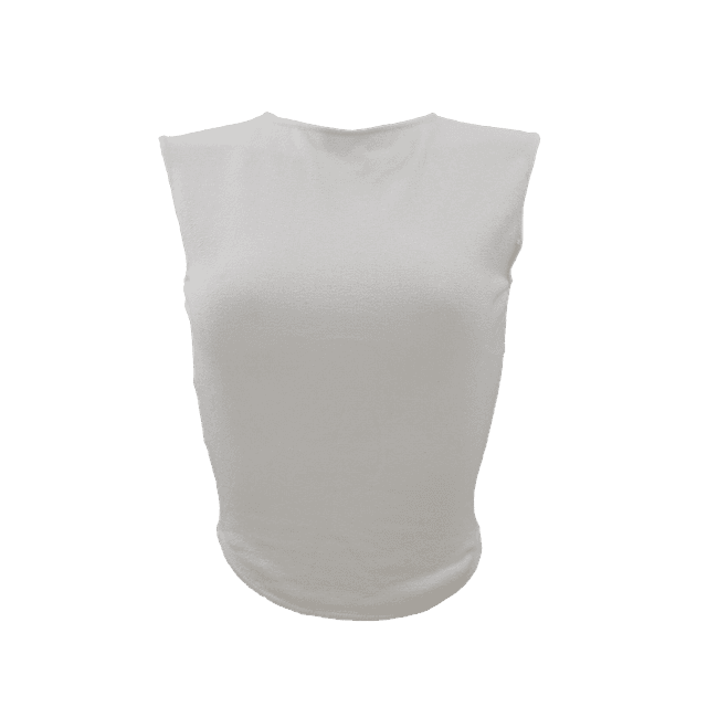 Knit Open Back Top Ivory