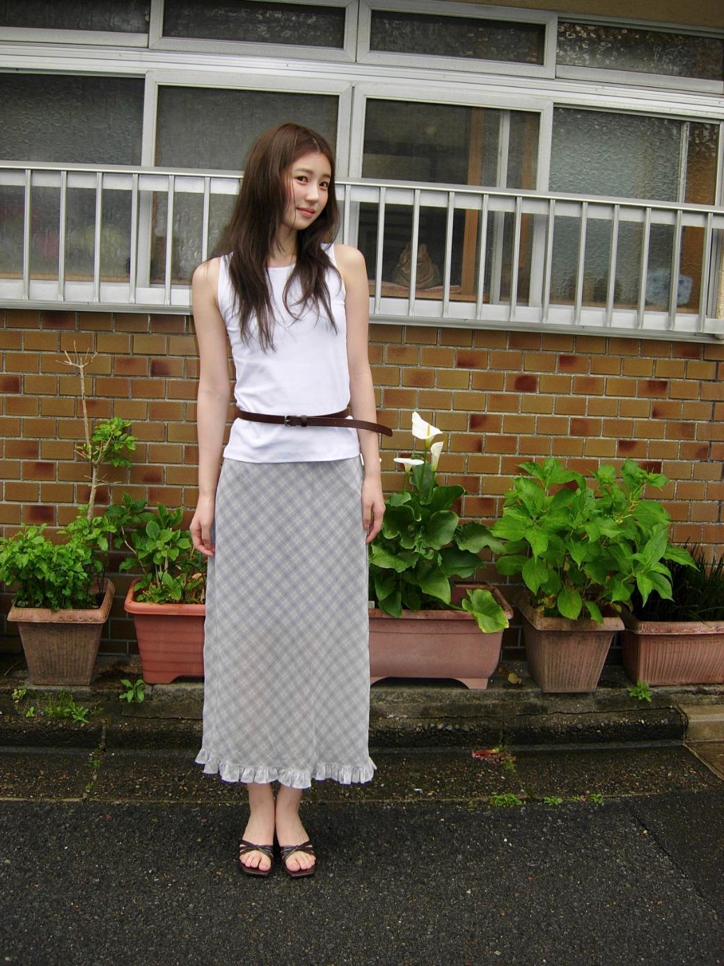 DR. Pretzel Check Frill Skirt