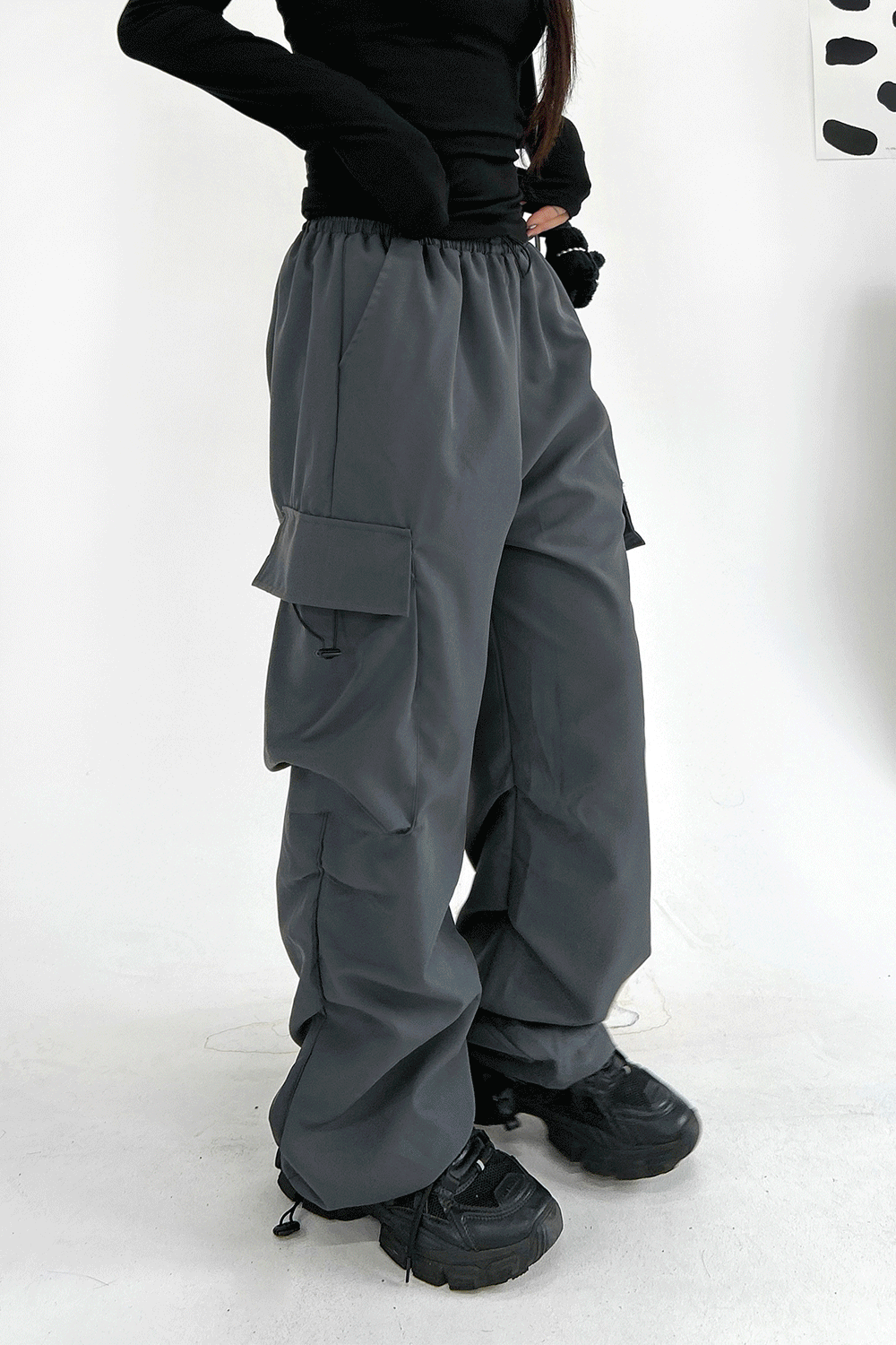 치푸 스트링 카고 와이드 팬츠 (5colors)