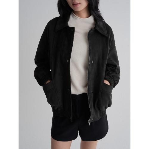 롱 스웨이드 블루종  블랙