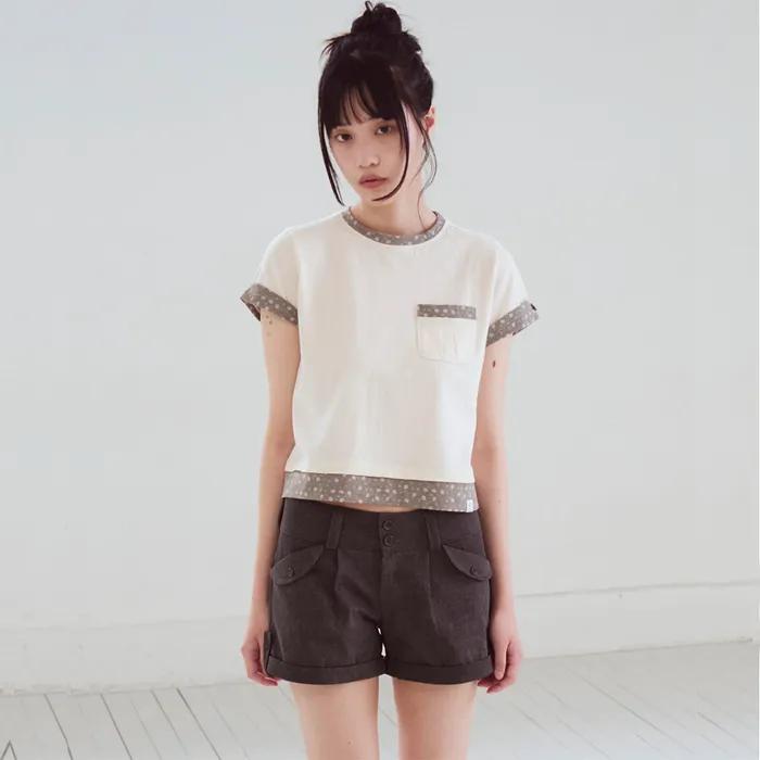 Flap Pocket Cabra Shorts, Gray