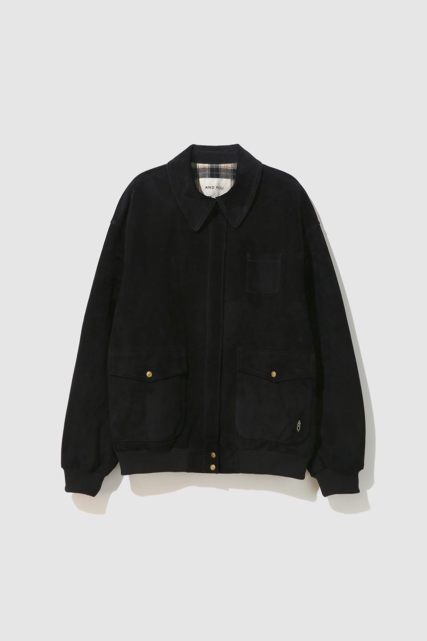 테겔 스웨이드 봄버 자켓 (Black)