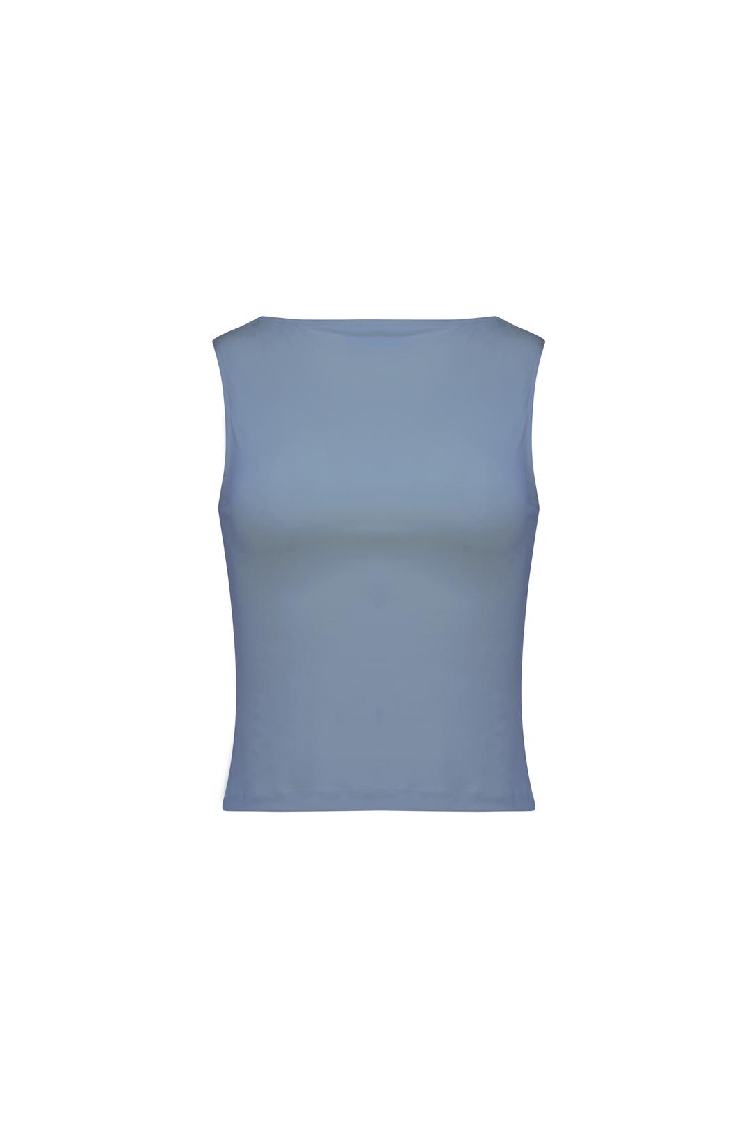 BOAT NECK SLEEVELESS (BLUE)