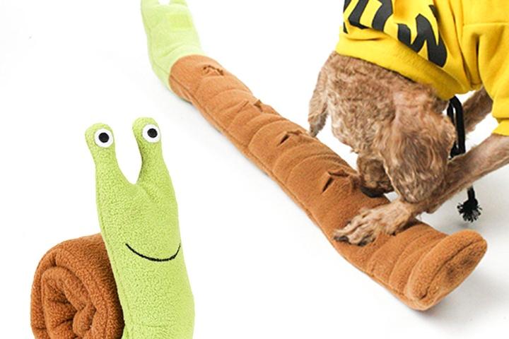 강아지 노즈워크 인형 장난감 간식찾기 놀이 분리불안 훈련 롱스네일