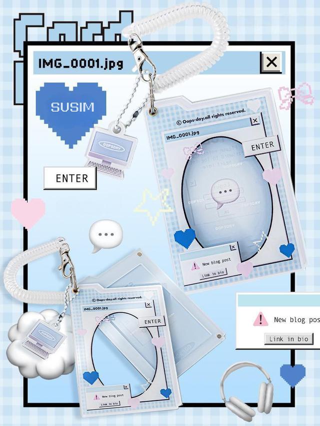 수심 Image Card Holder 이미지 포카 홀더 포토 카드 폰 키링 3인치