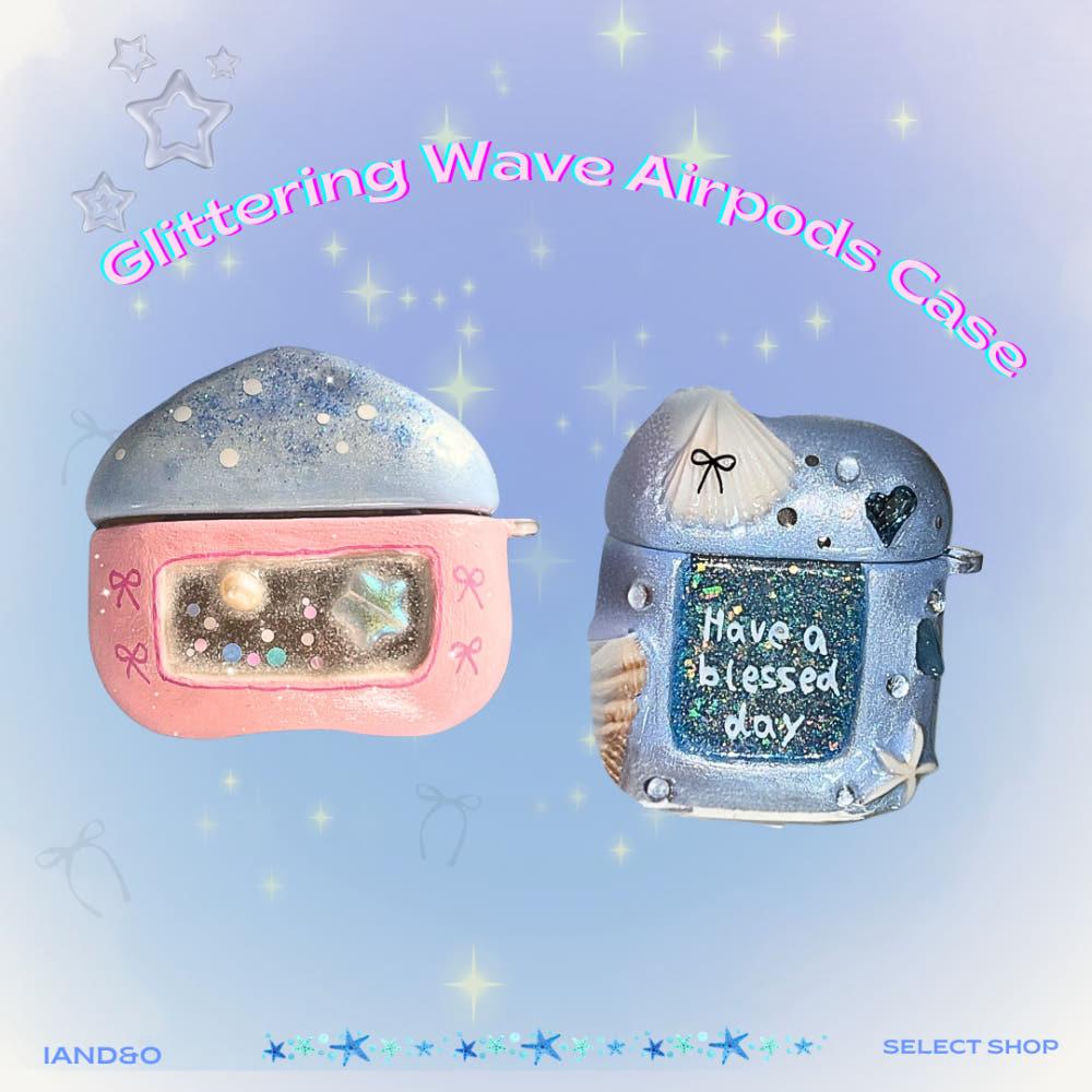 아이앤드오 Glittering Wave Airpods Case 2type 클레이케이스 
