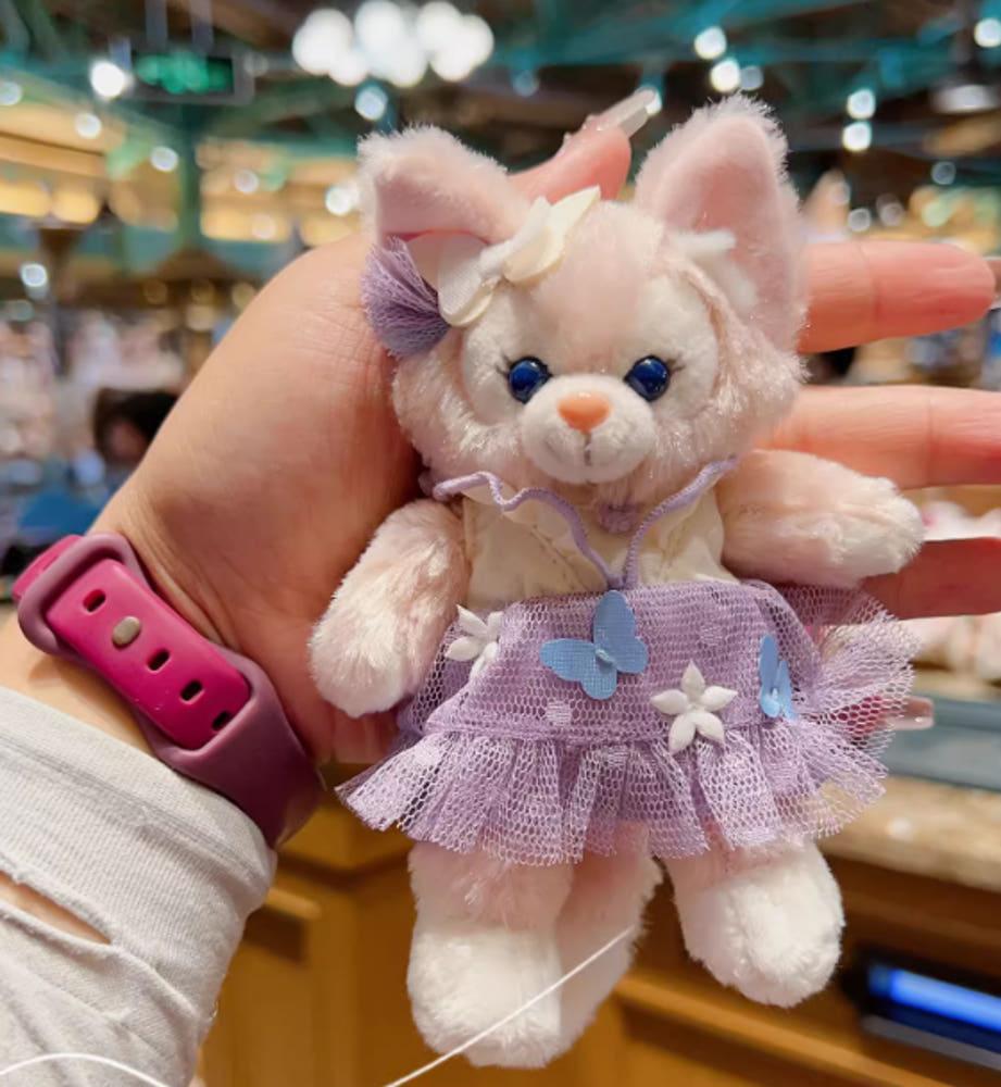 도쿄디즈니 40주년 더피와친구들 봄 퍼플나비 샤샤 원피스 리나벨 귀여운 아기여우 키링 키홀더 차키 열쇠고리 가방고리