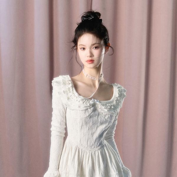 Ballet Long-Sleeved Lace Dress