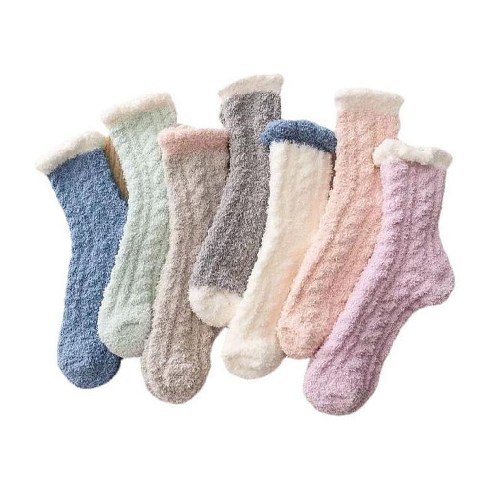 겨울 꾸러기 롱 수면양말 7종 니트 양털 극세사