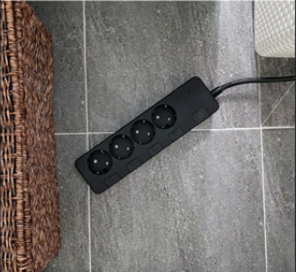 블랙 푸쉬탭 개별스위치 멀티탭 3구 4구 PUSH 스위치 대성멀티탭 1m, 3m