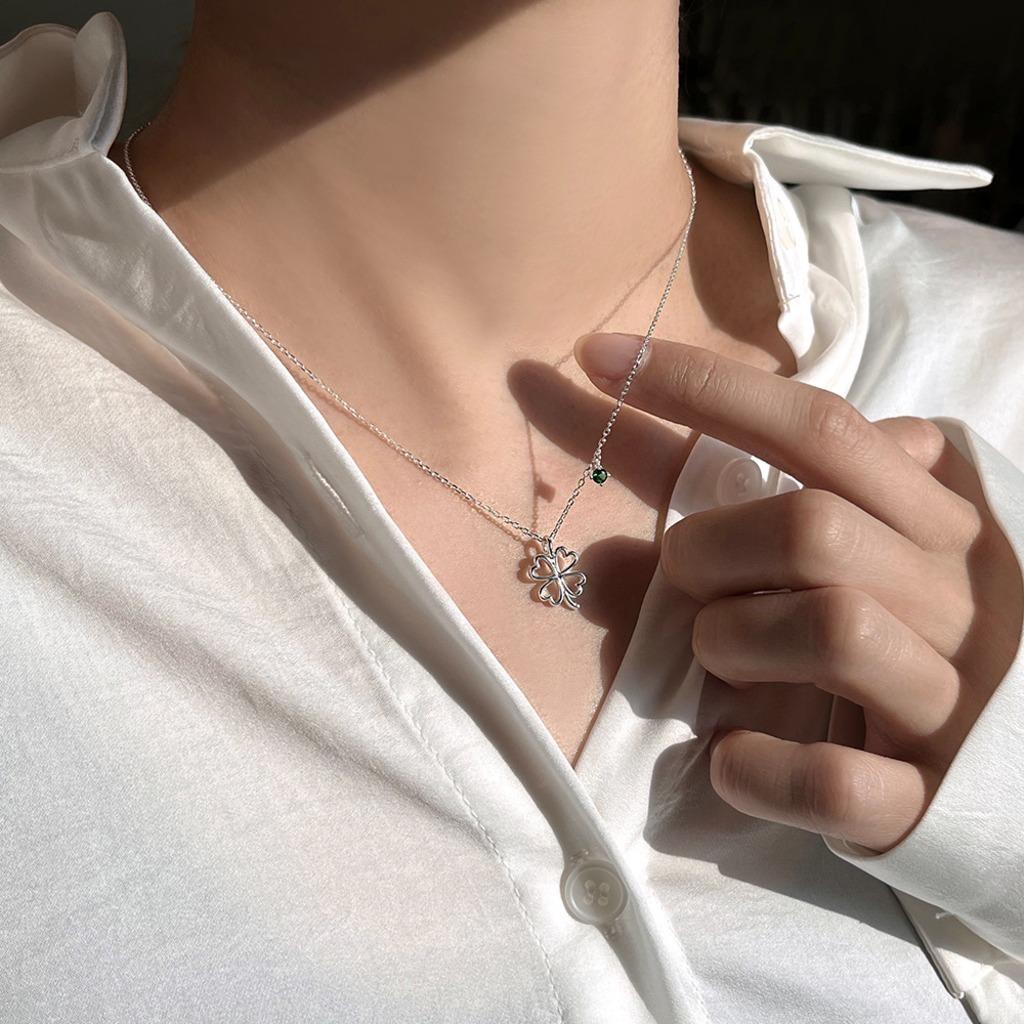 [SILVER] 네잎클로버 목걸이 PUSN0199