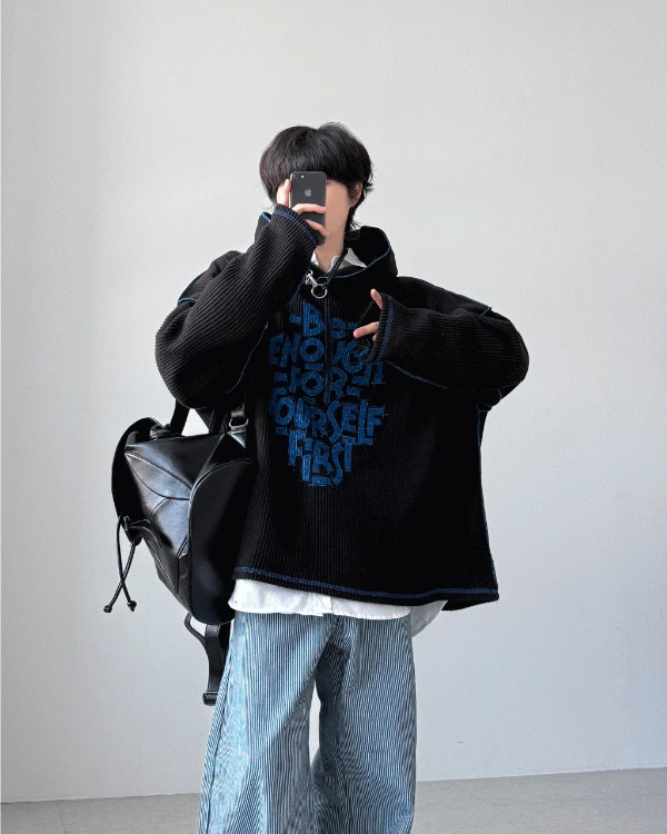 베베 스티치 후드 니트(3Colors)