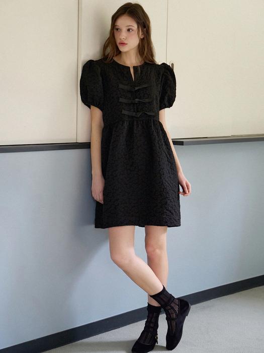 [단독] Daisy Jaquard Mini Dress [Black]