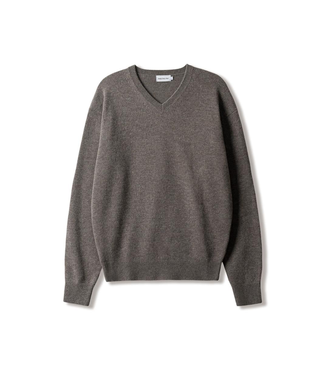 코지 울 캐시미어 브이넥 니트 (코코아)