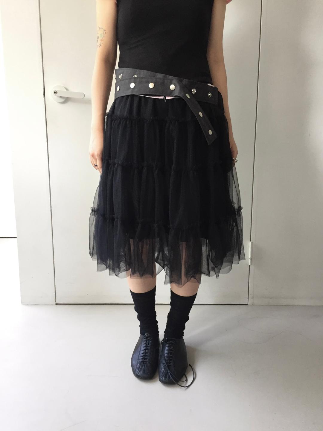 (black 당일출고) basic sha skirt (4c)