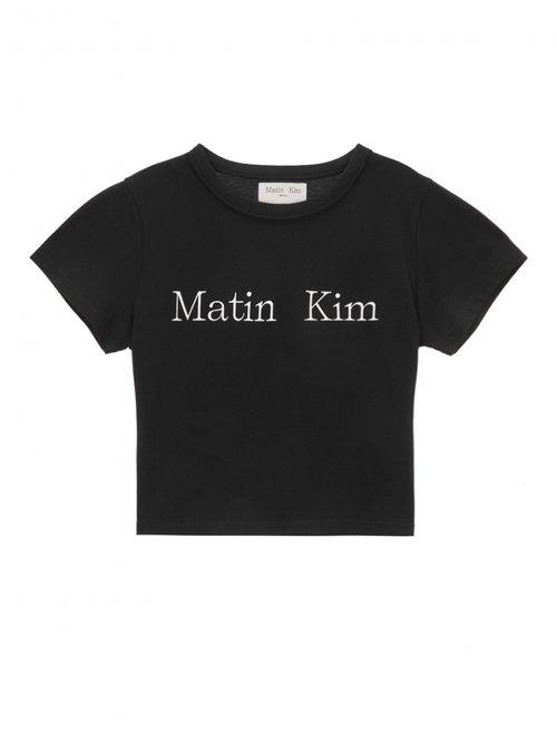 MATIN LOGO CROP TOP IN BLACK