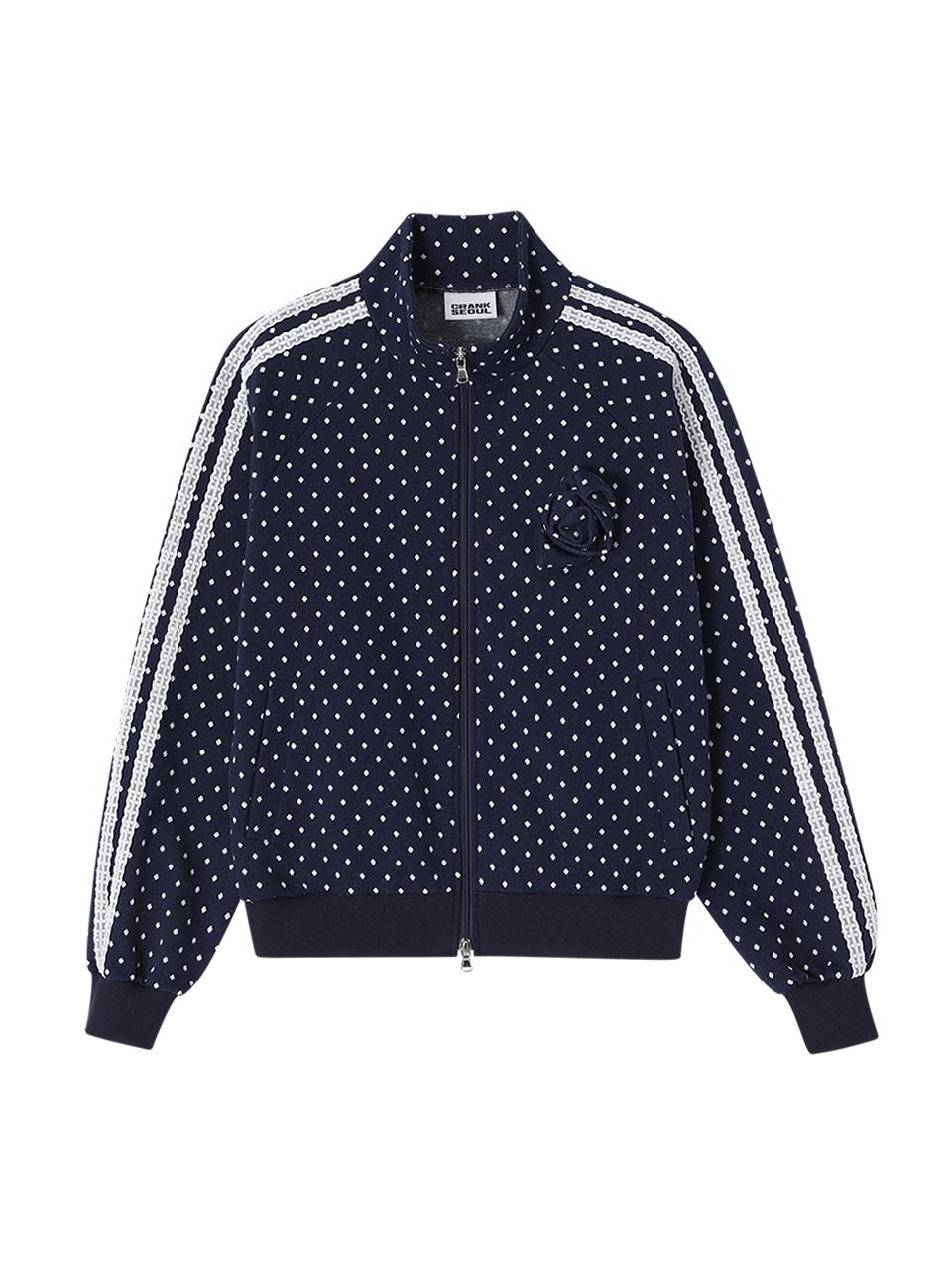 [Release 4/3] ROSE DOT TRACK JACKET_NAVY
