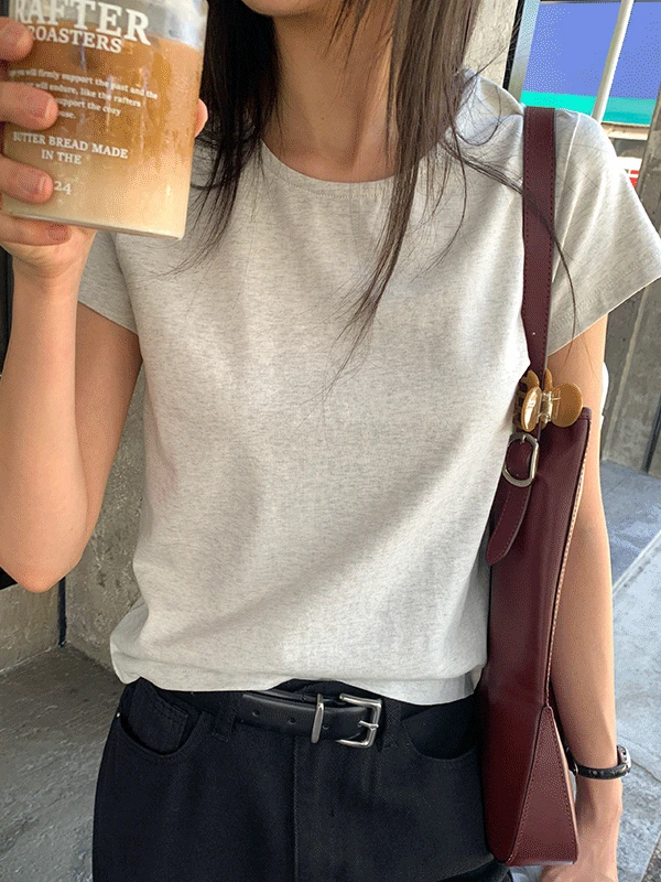 텔스 실버 버클 가죽 벨트