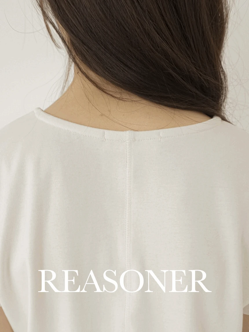 [reasoner]플레인 뒷절개 기본반팔티*화이트 1번, 크림 2번 입고완료