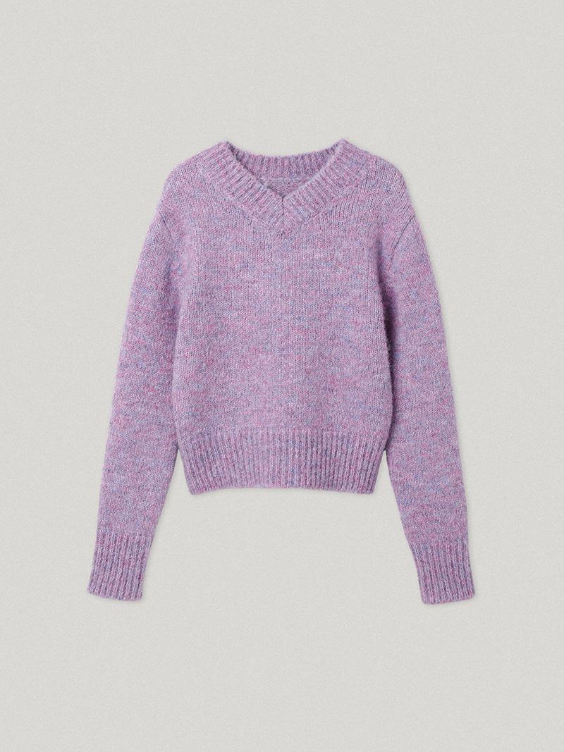 S.M.D V Neck Knit Purple (2nd)
