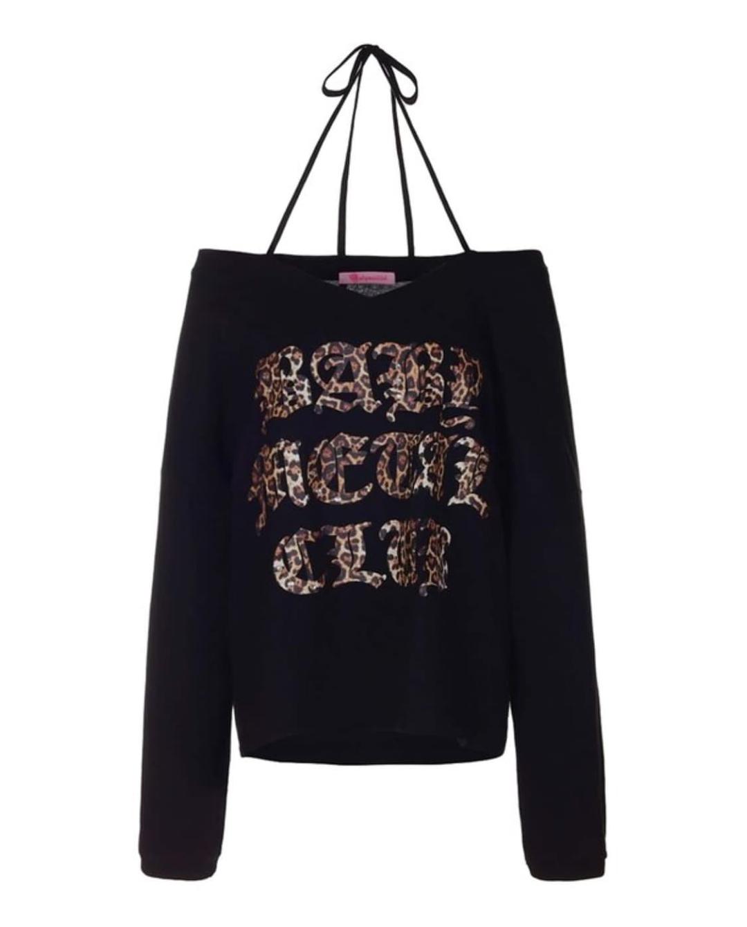 베이비메탈클럽 레오파드 오프숄더 로고 티 | 후루츠패밀리