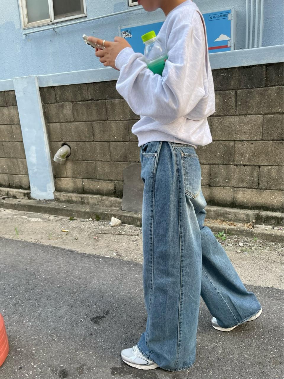 *당일발송 side pleats jean (2color)