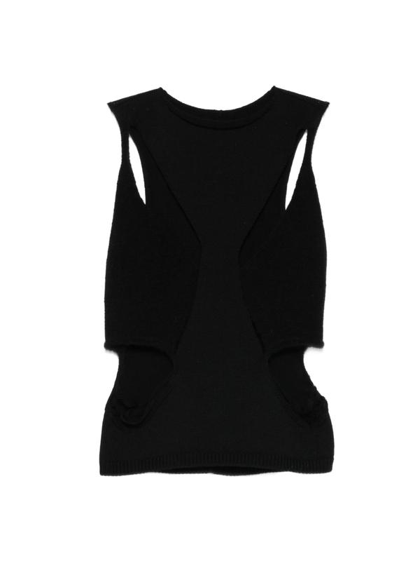 릭오웬스 블랙 슬리브리스 탑