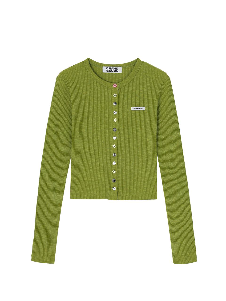MULTI BUTTON CARDIGAN_OLIVE