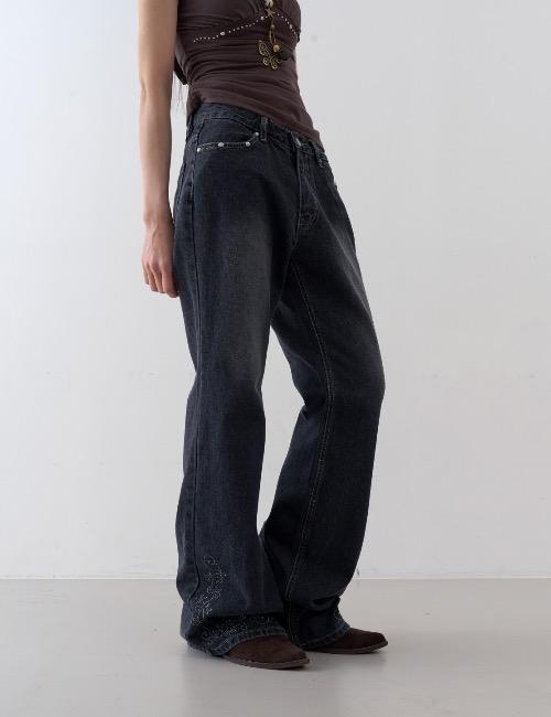 shadow flower boots cut pants